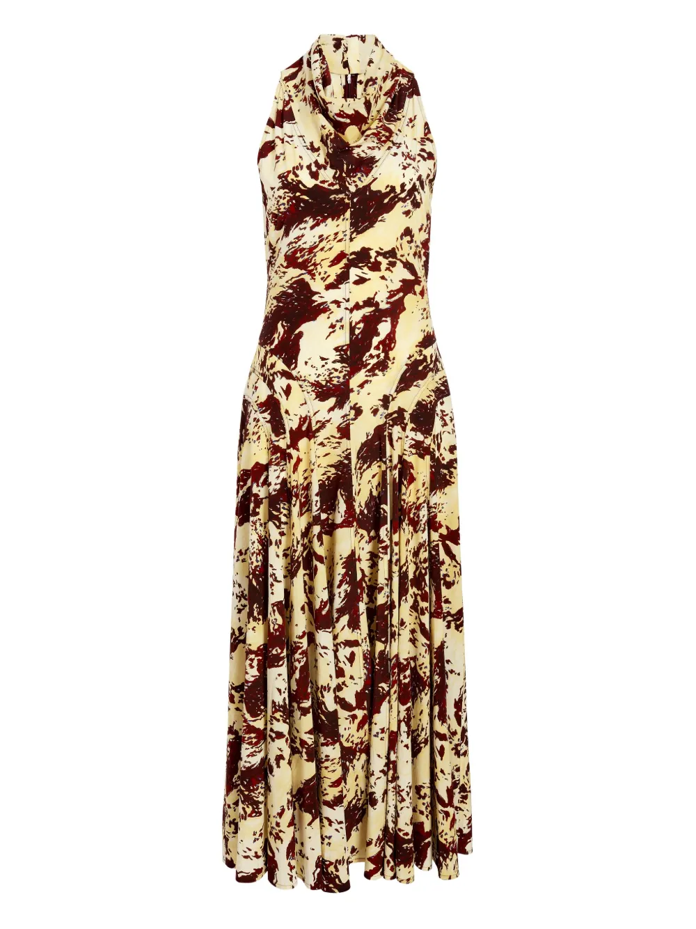 Proenza Schouler Adelide printed-pattern midi dress - ニュートラル
