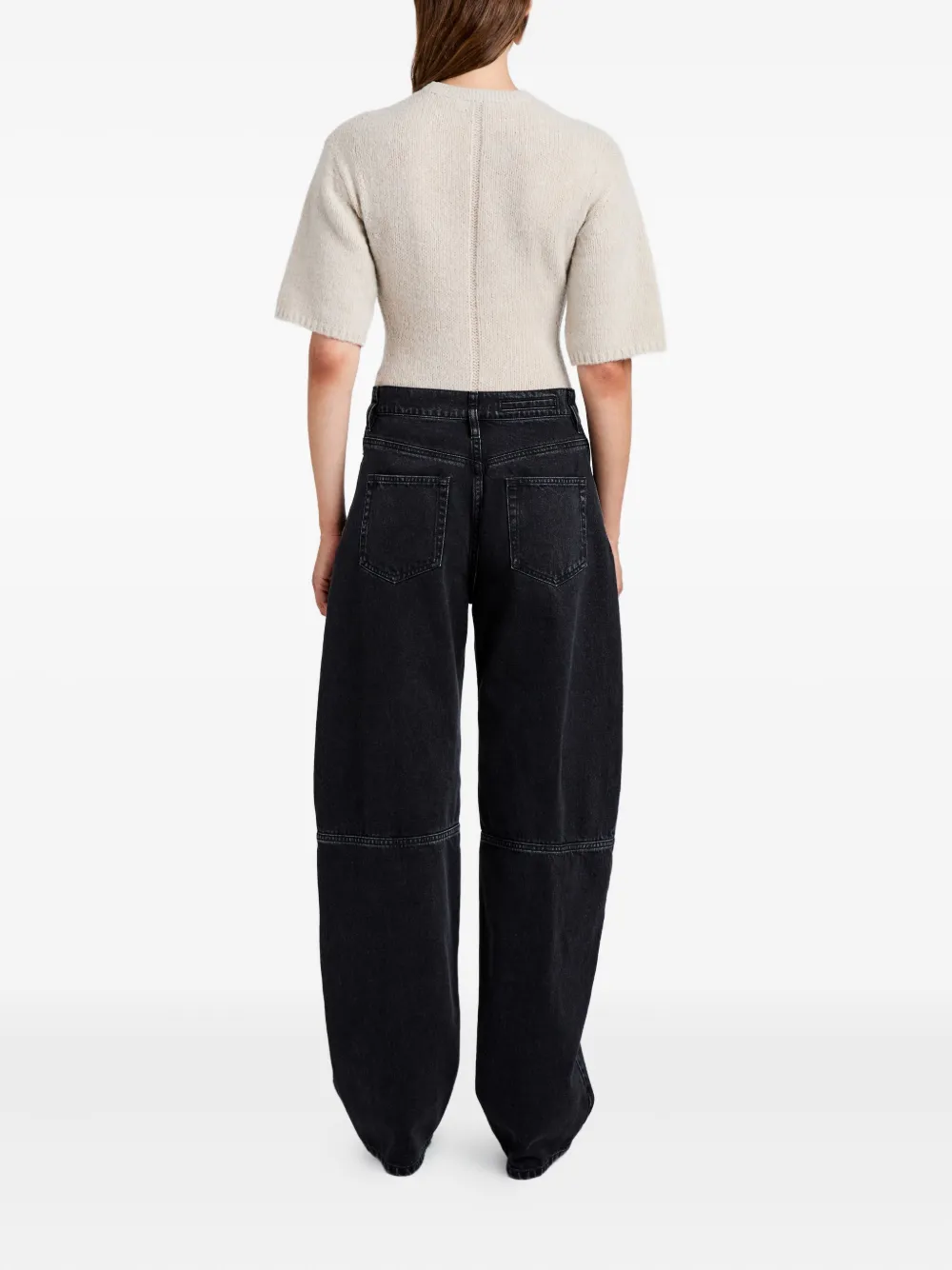 Proenza Schouler White Label Dana trui met korte mouwen Beige