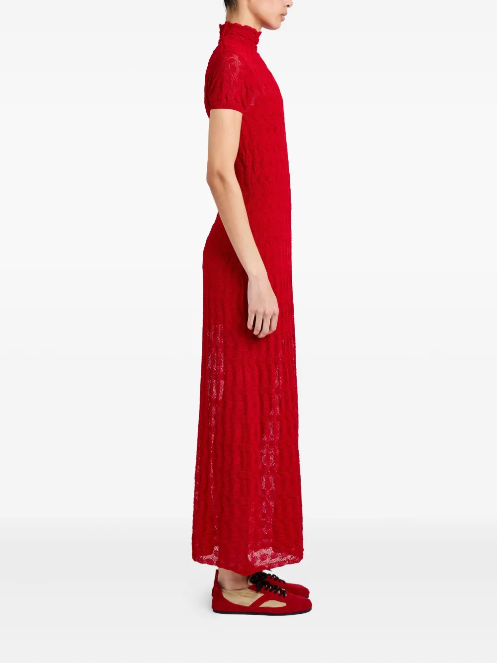 Proenza Schouler Zein midi-jurk met textuur Rood