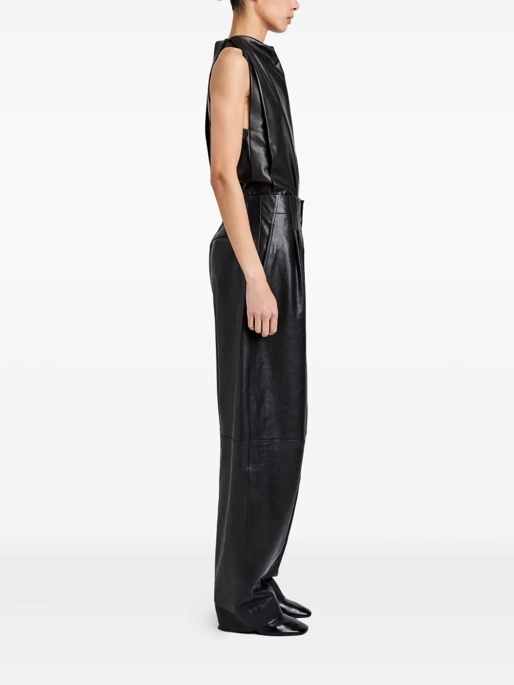 Proenza Schouler Iza gedrapeerde top Zwart