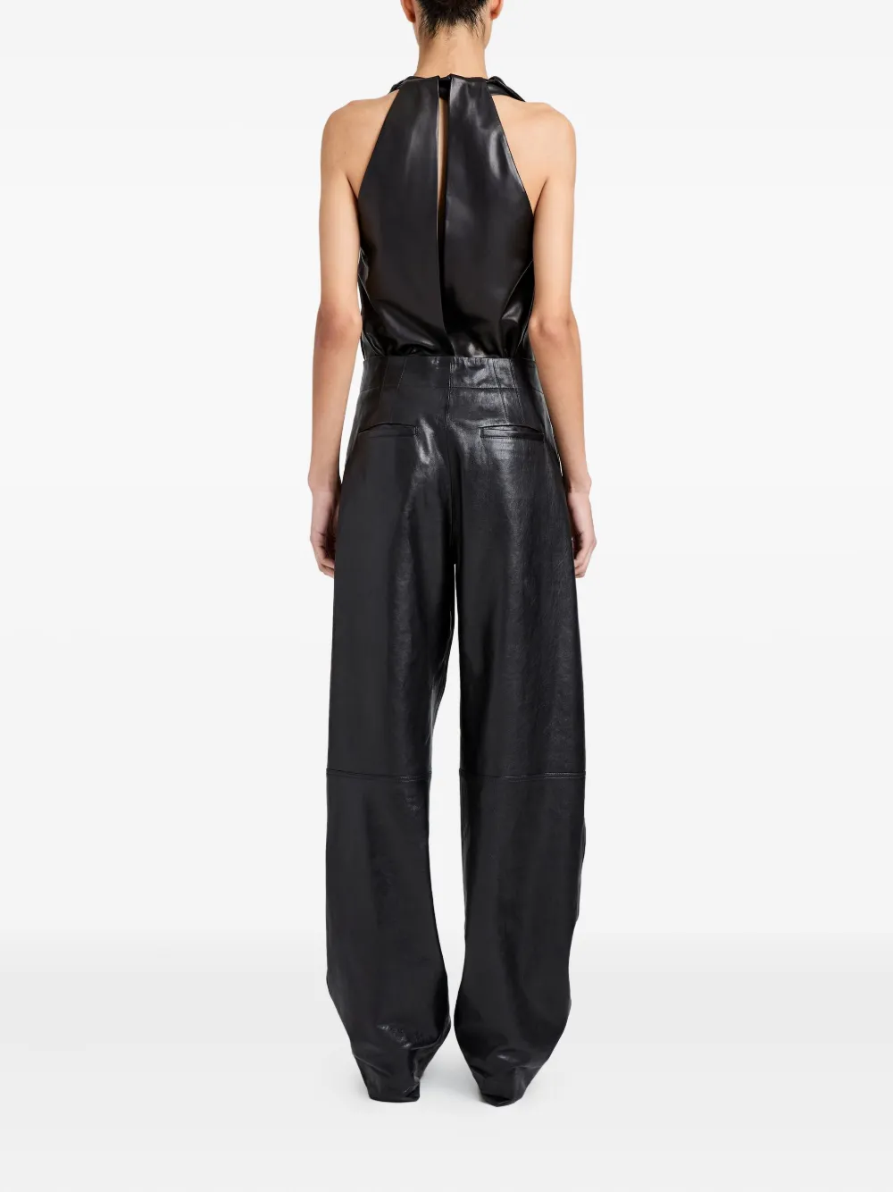 Proenza Schouler Iza gedrapeerde top Zwart