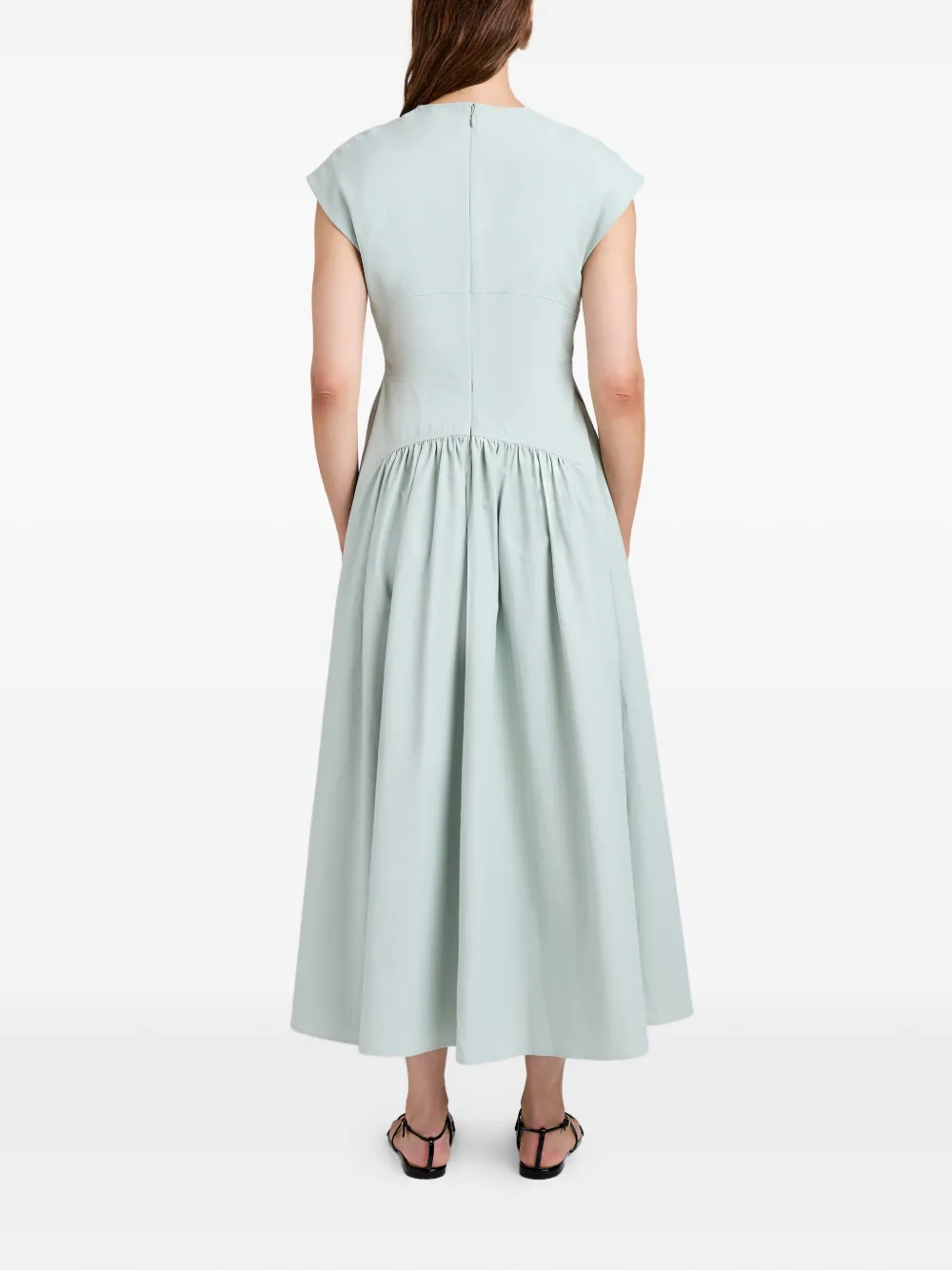 Proenza Schouler White Label Nyssa maxi-jurk met ruches Blauw