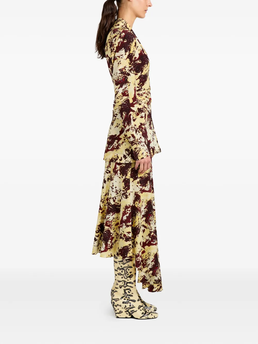 Proenza Schouler Joelle midi-rok met print Geel