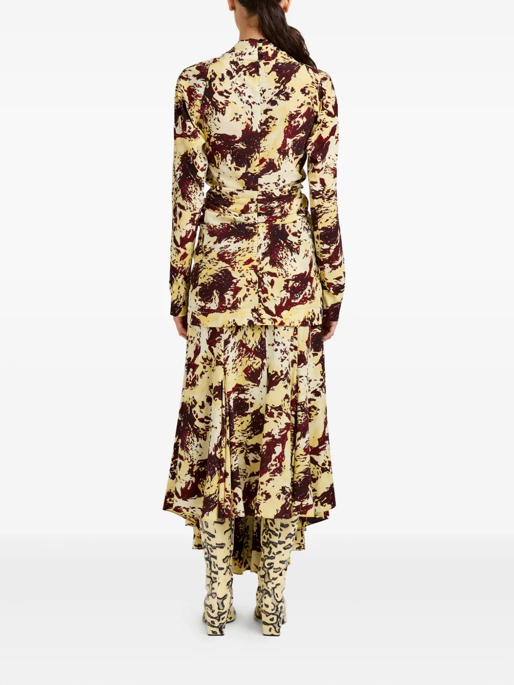 Proenza Schouler Joelle midi-rok met print Geel