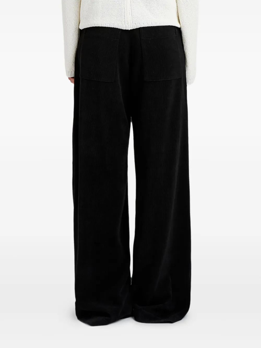 Proenza Schouler White Label Aria ribfluwelen broek Zwart