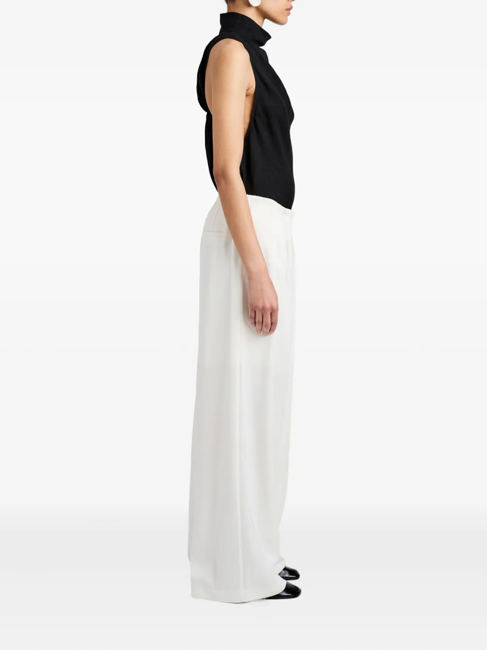Proenza Schouler White Label Taryn top met hoge hals en jacquard Zwart