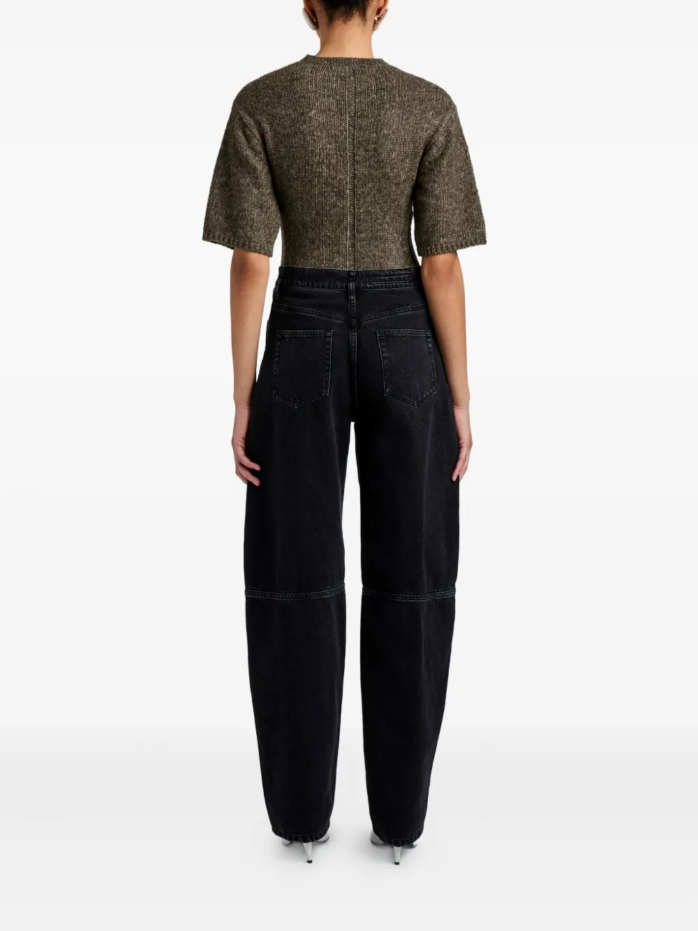 Proenza Schouler White Label Dana trui met korte mouwen Bruin