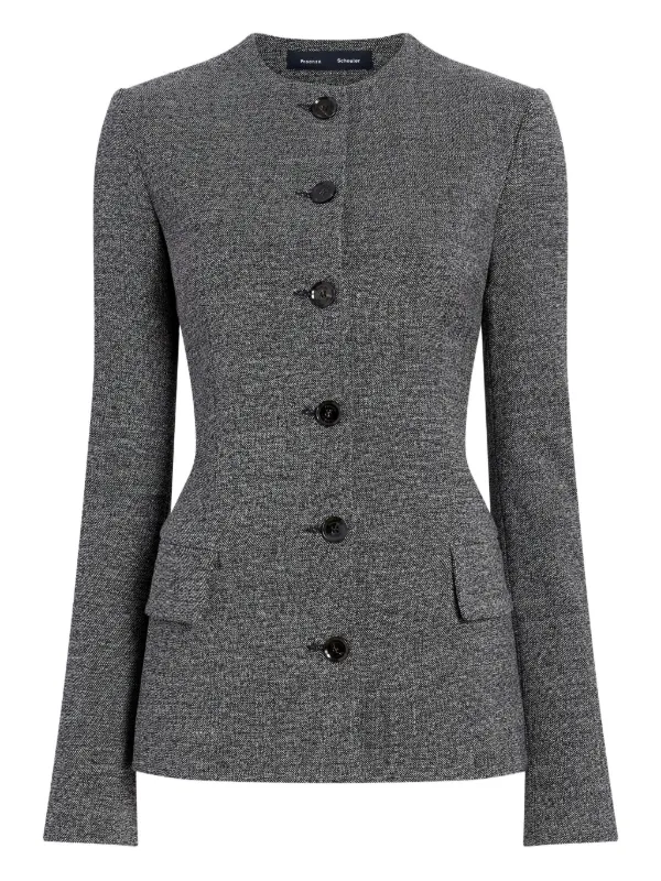 Proenza Schouler Annemarie Button-fastening Jacket in Grey
