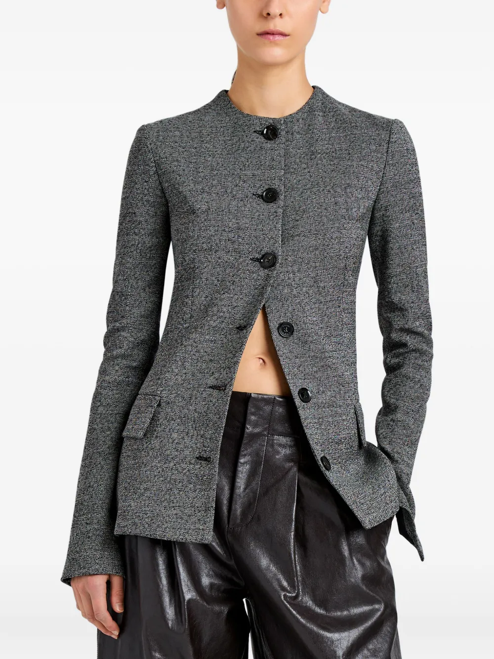 Proenza Schouler Annemarie Button-fastening Jacket In Gray