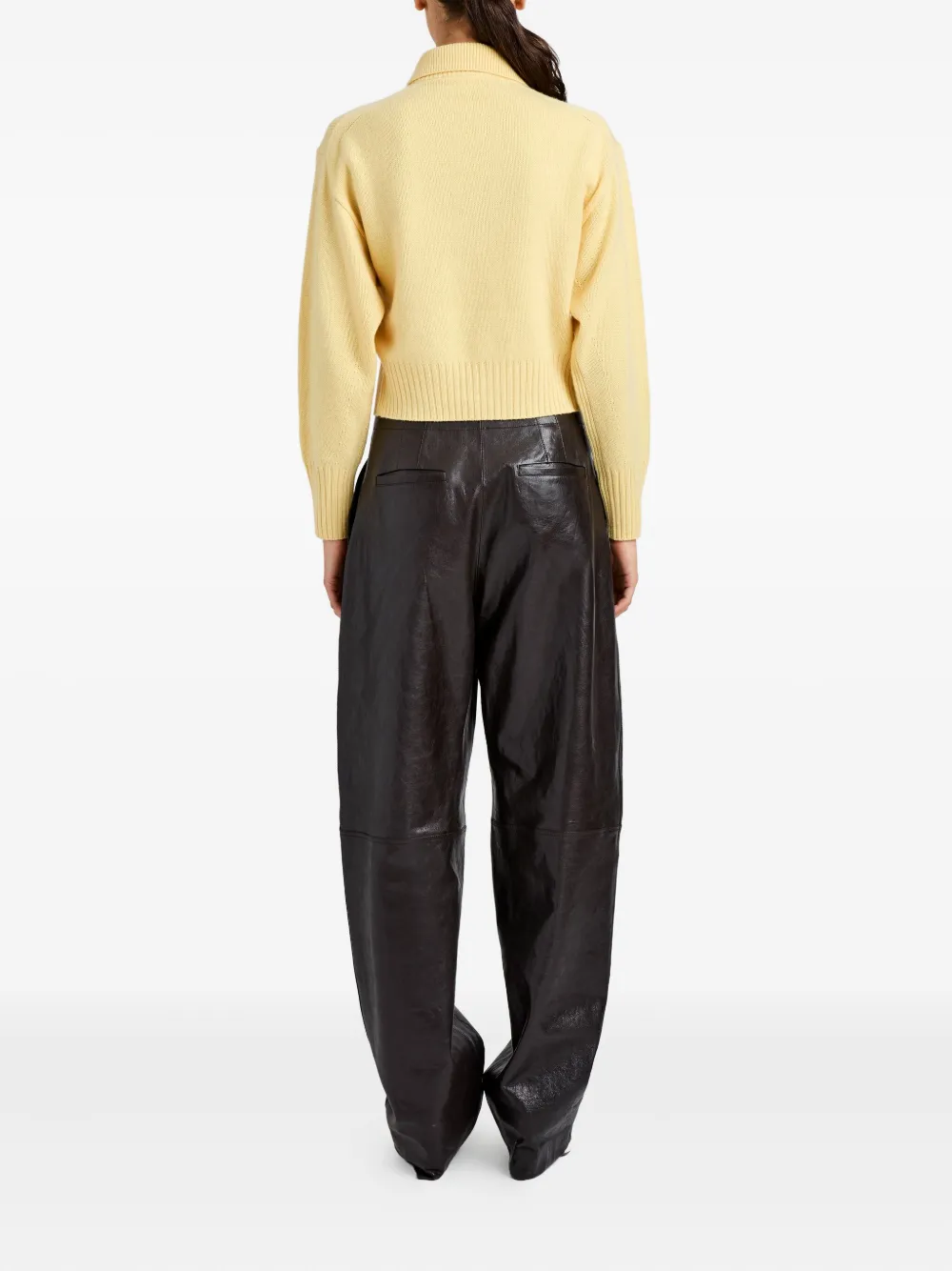 Proenza Schouler Rocia Cashmere Crop Cardigan In Yellow