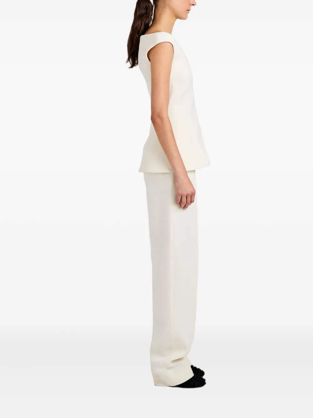 Proenza Schouler Zee Concealed-fastening Trousers In White