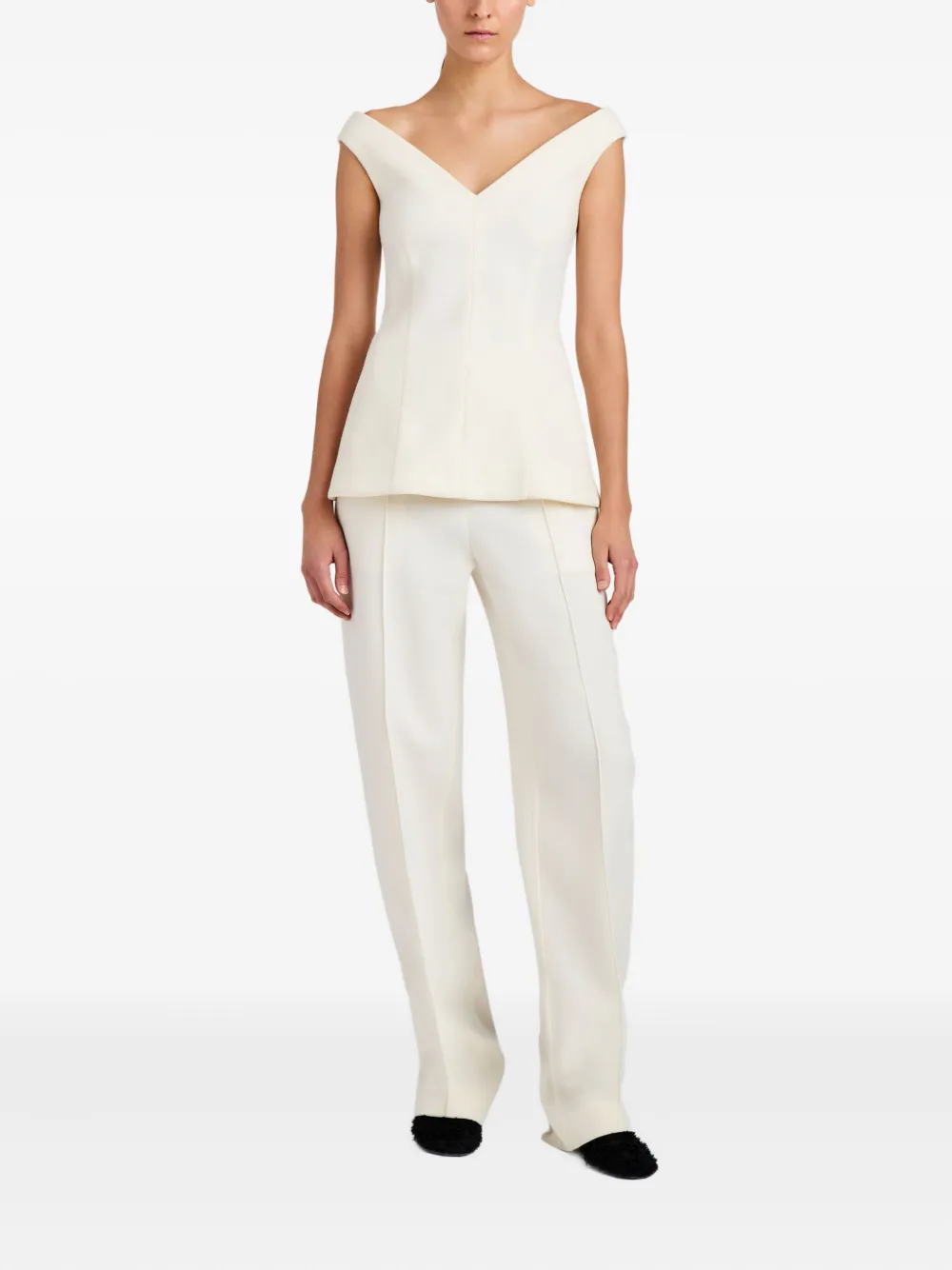 Proenza Schouler Zee concealed-fastening trousers - Wit