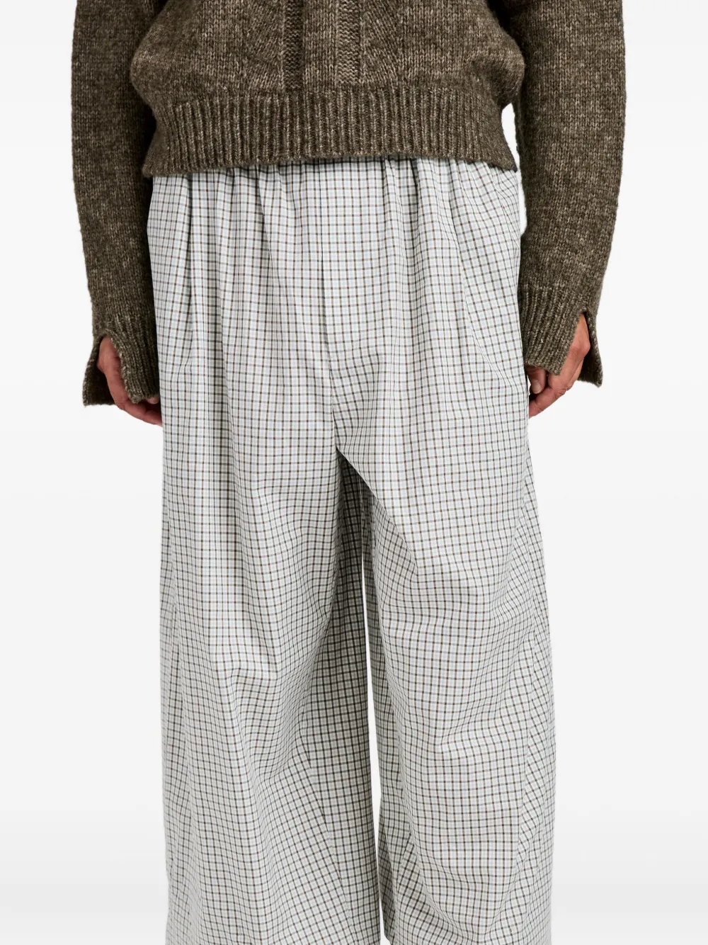 Proenza Schouler White Label Meadow geruite broek Wit