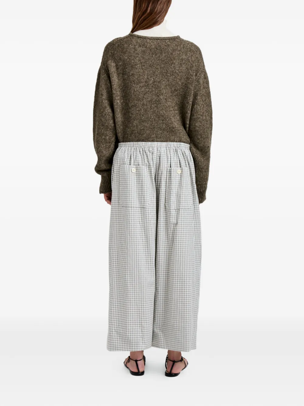 Proenza Schouler White Label Meadow geruite broek Wit