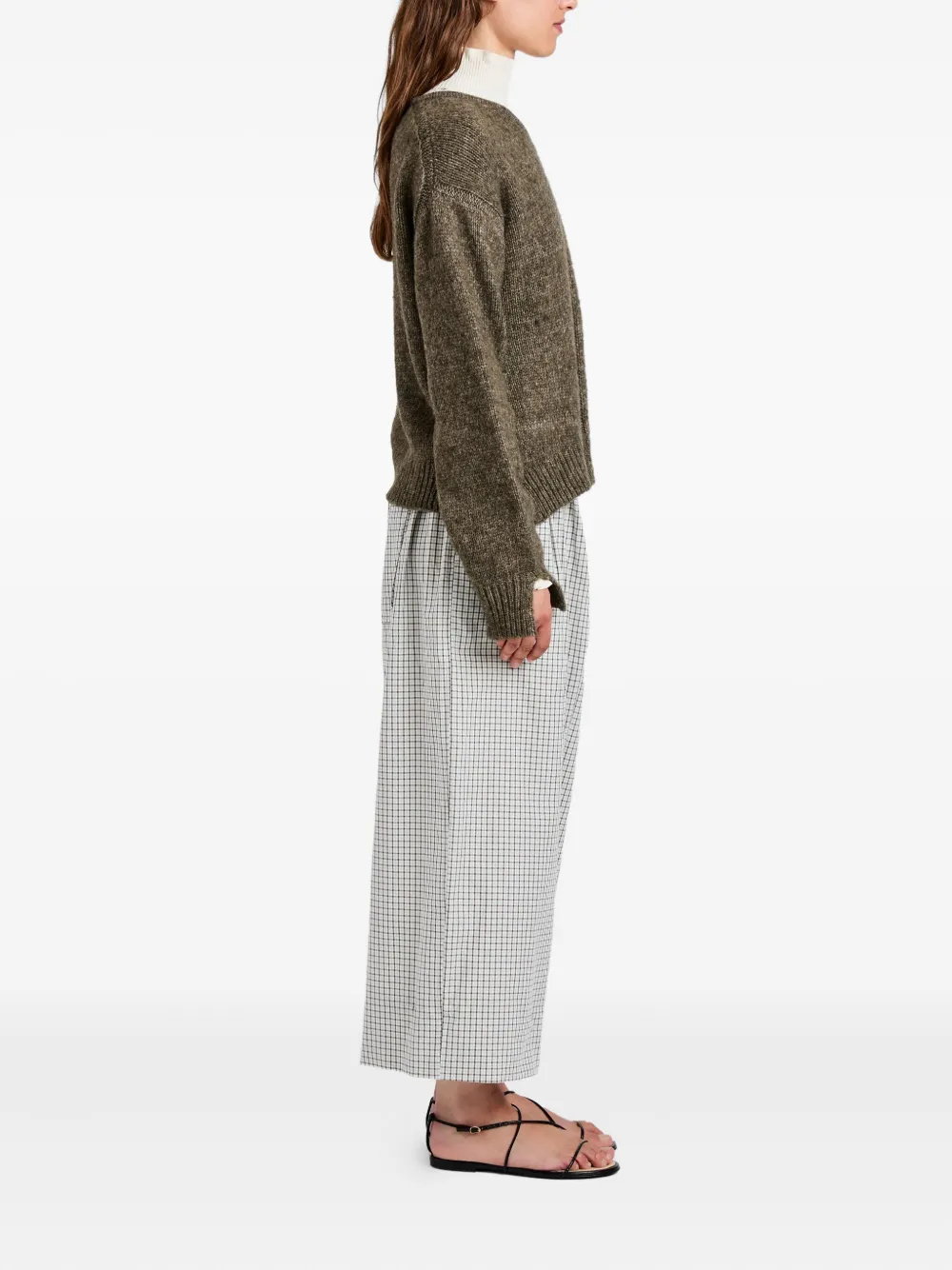 Proenza Schouler White Label Meadow geruite broek Wit