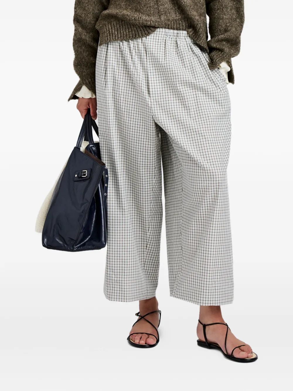 Proenza Schouler White Label Meadow check trousers - Wit