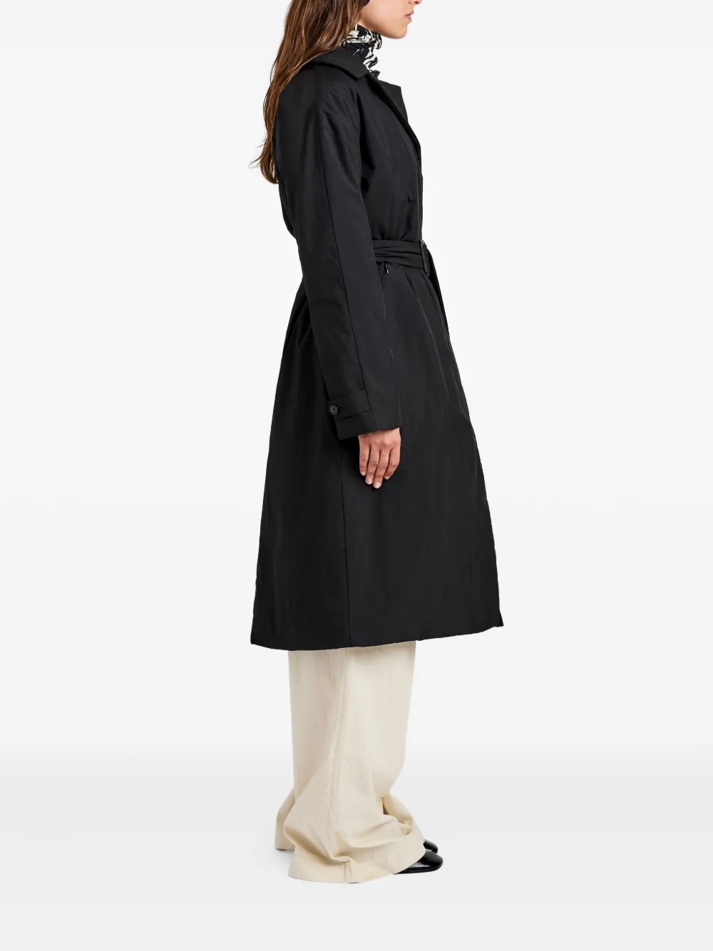 Proenza Schouler White Label Saphira jas met ceintuur Zwart