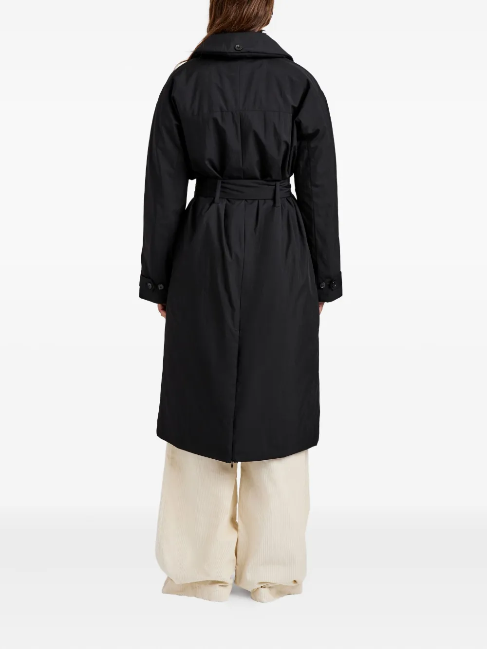 Proenza Schouler White Label Saphira jas met ceintuur Zwart