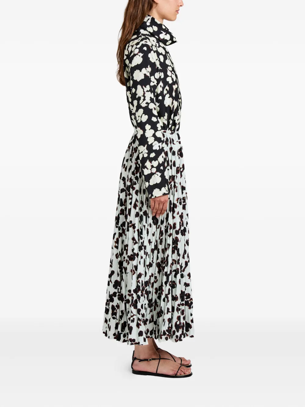 Proenza Schouler White Label Runa plooirok met print Wit
