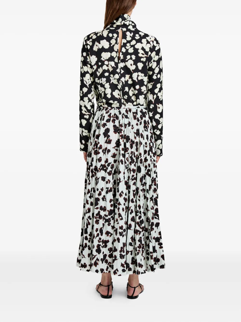 Proenza Schouler White Label Runa plooirok met print Wit