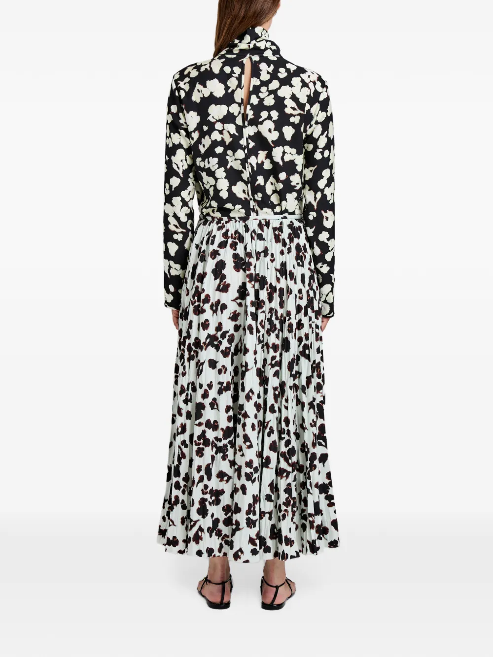 Proenza Schouler White Label Runa plooirok met print Wit