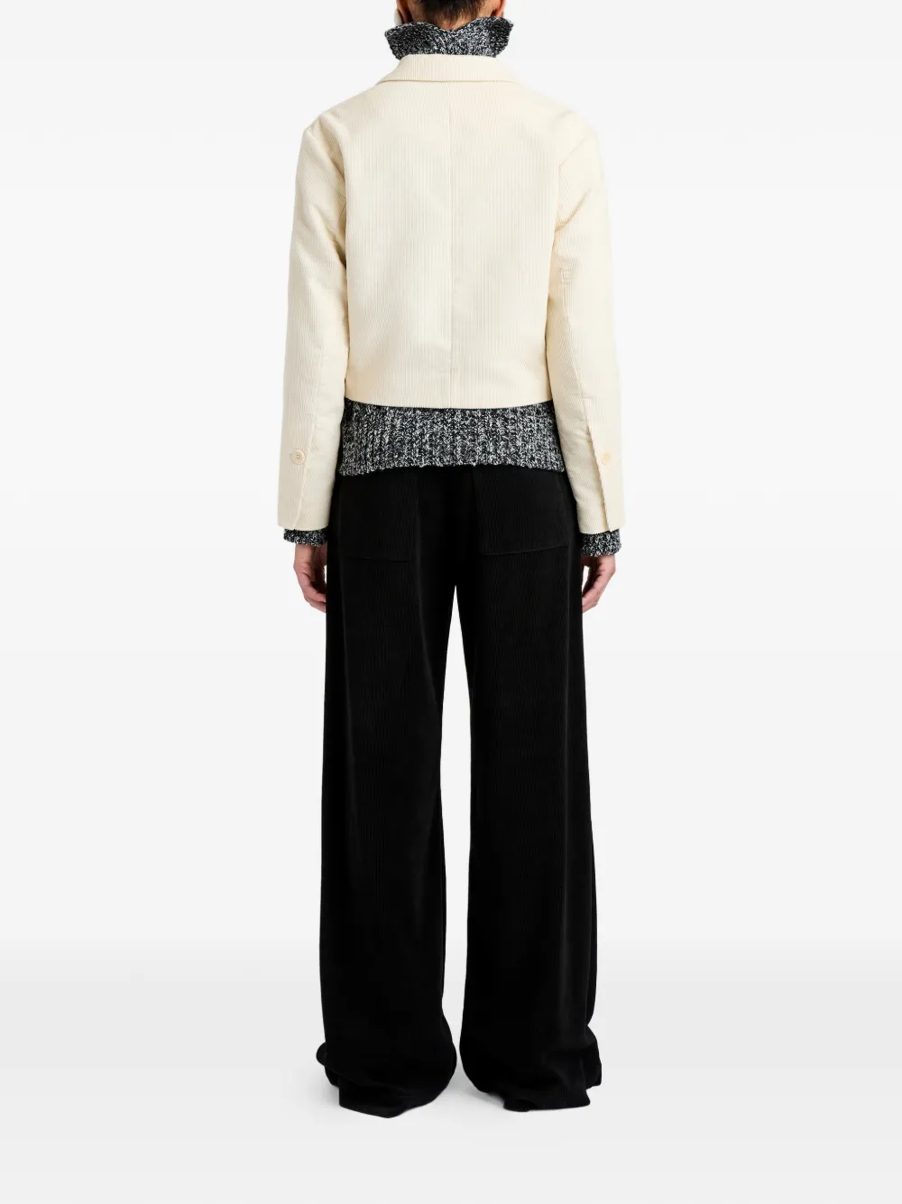 Proenza Schouler White Label Nima ribfluwelen cropped jack Beige