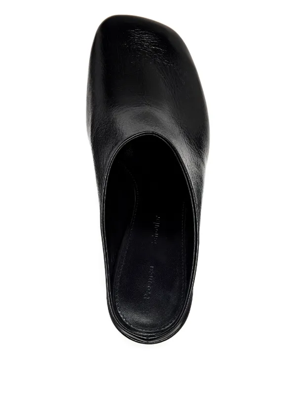 Proenza Schouler Slant Leather Mules | Black | FARFETCH