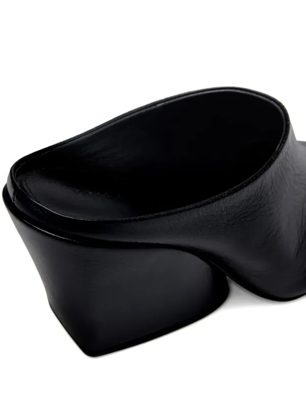 Proenza Schouler Slant Leather Mules | Black | FARFETCH