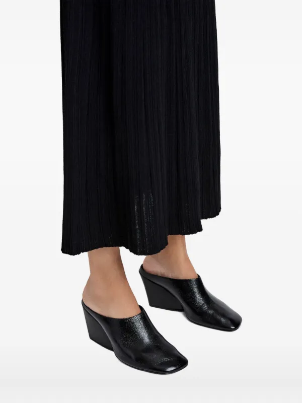 Proenza Schouler Slant Leather Mules | Black | FARFETCH