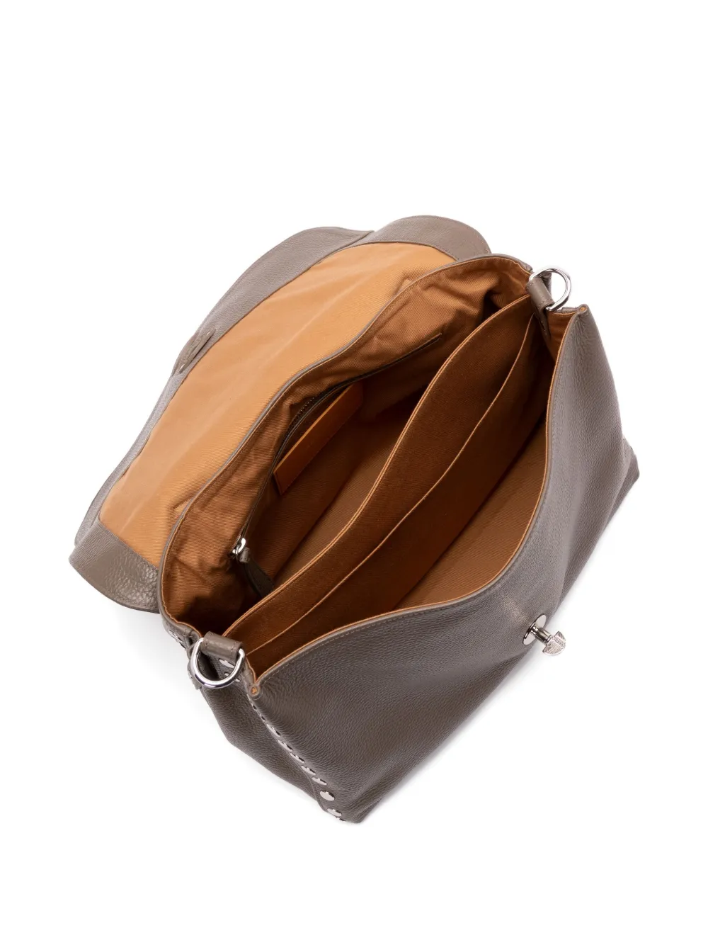 Zanellato Medium Postina Studded Turn-lock Tote Bag In Gray