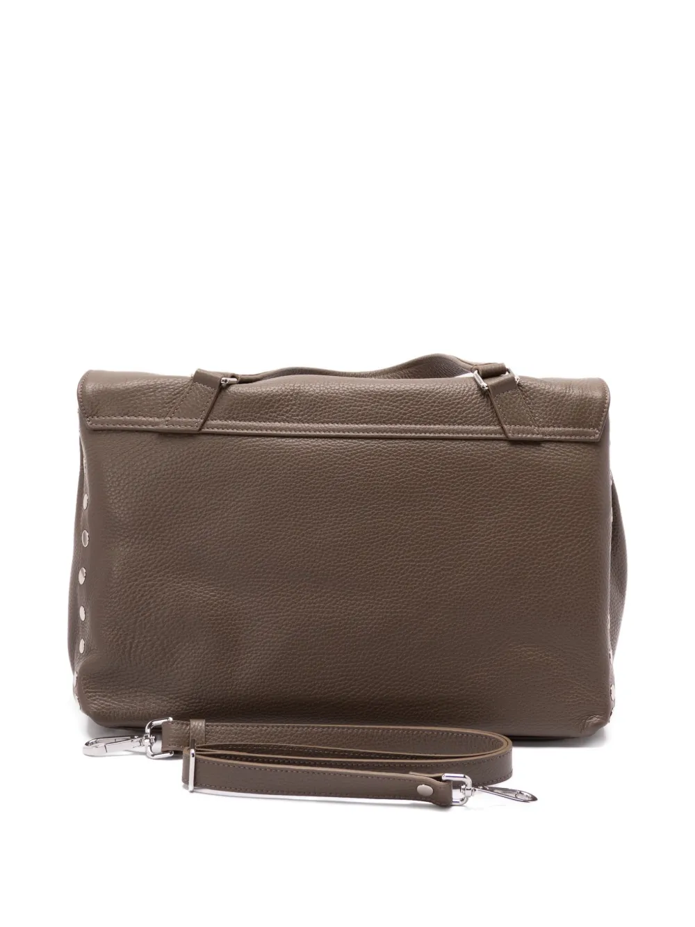 Zanellato Medium Postina Studded Turn-lock Tote Bag In Gray