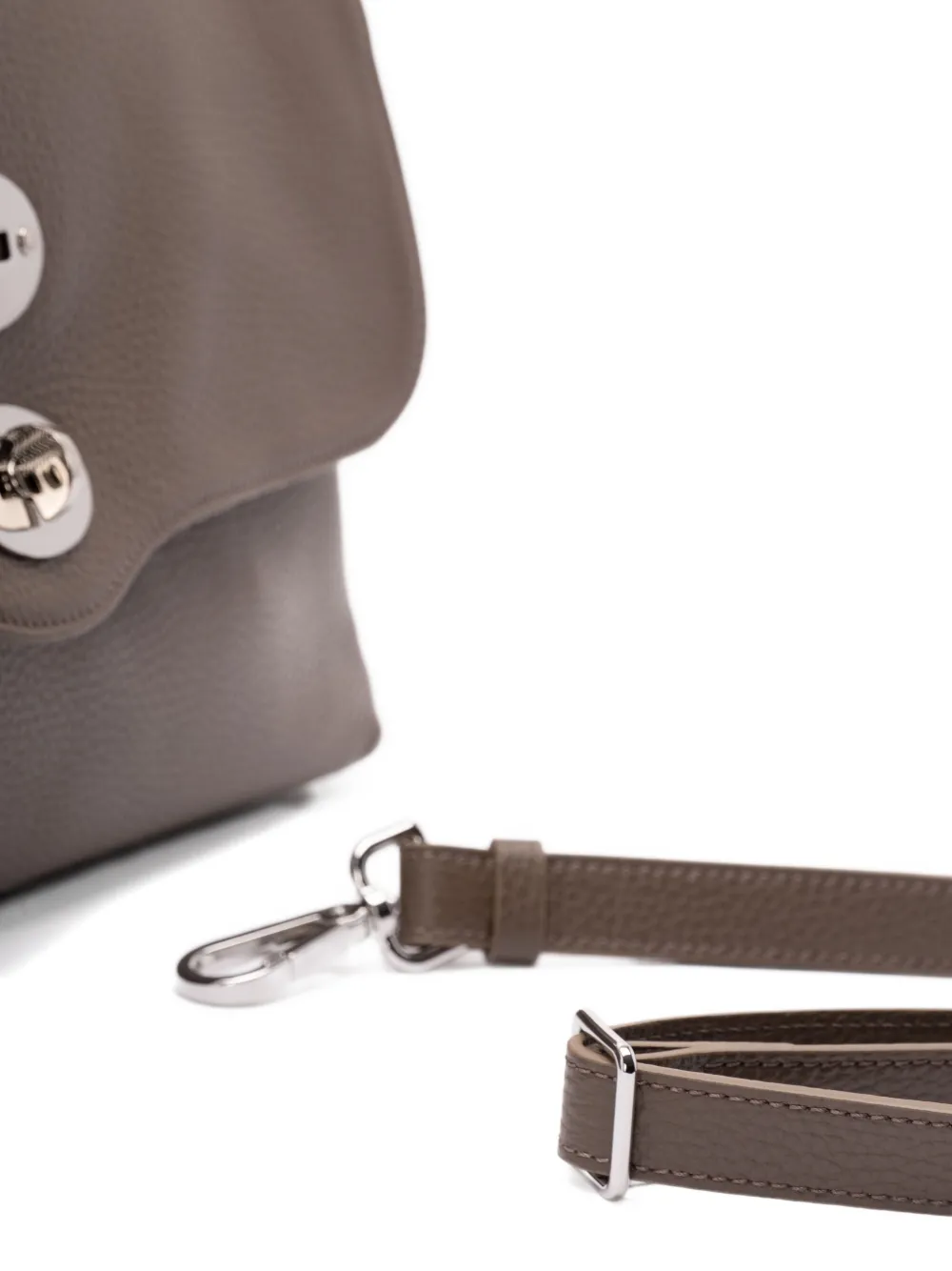 Zanellato Medium Postina Studded Turn-lock Tote Bag In Gray