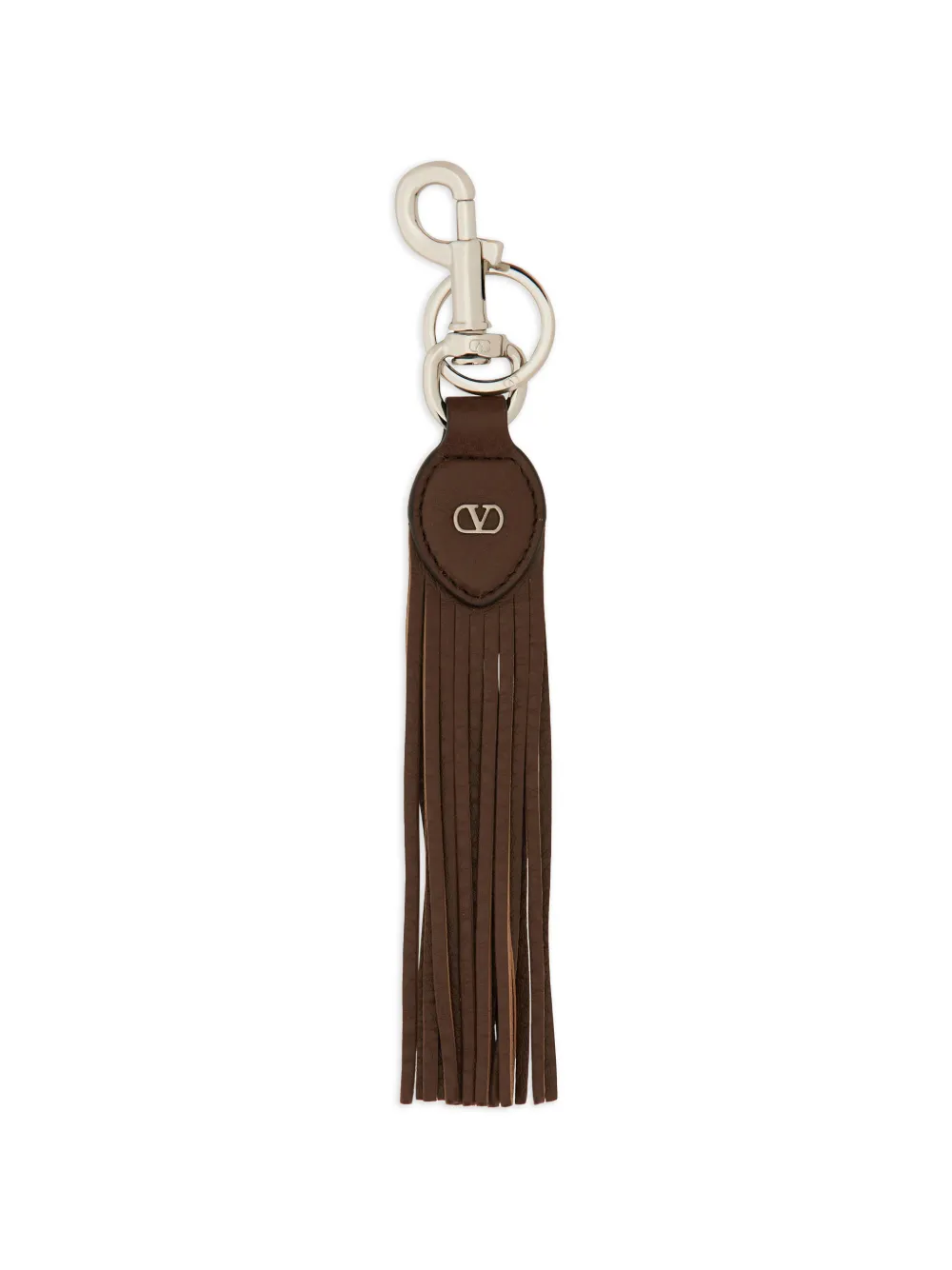 Valentino Garavani tassel logo keyring - Braun