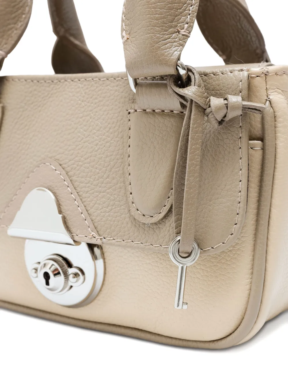 Sarah Chofakian Sarah Turn-lock Mini Bag In Neutral