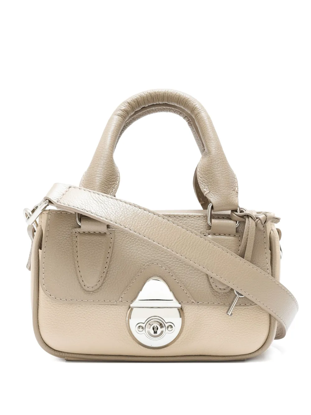 Sarah Chofakian Sarah turn-lock mini bag - ニュートラル