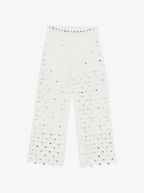 Maje crochet trousers with mirrors