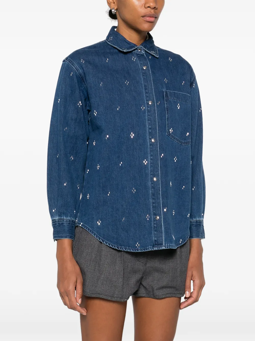 Maje Denim blouse Blauw
