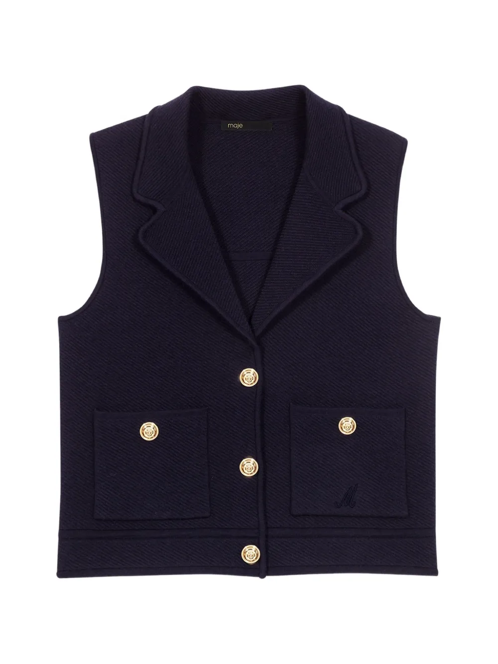 Maje button pocket vest - Blu