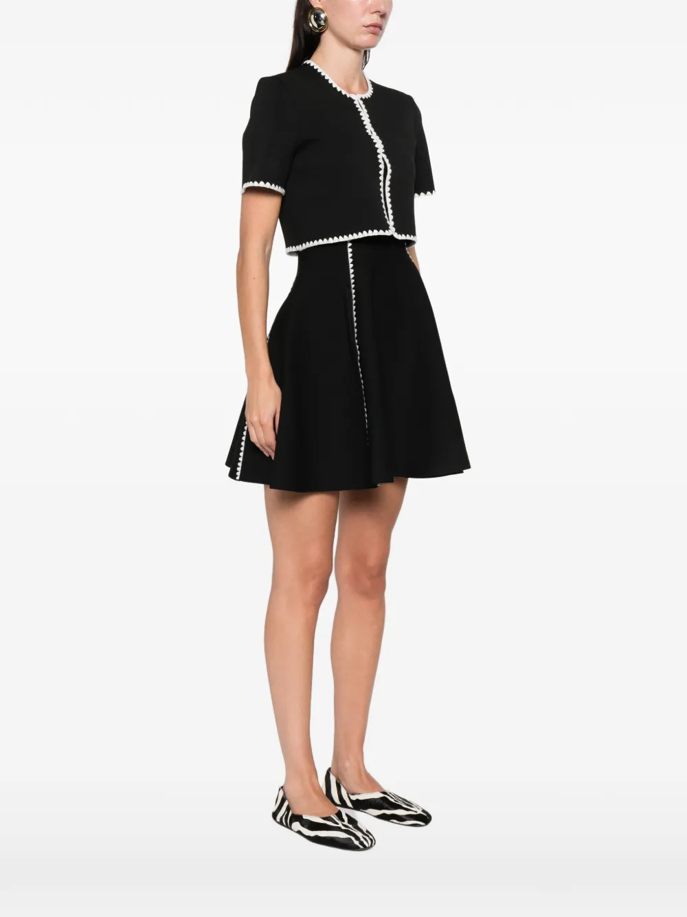  Maje Scalloped-trim Jacket - Black 