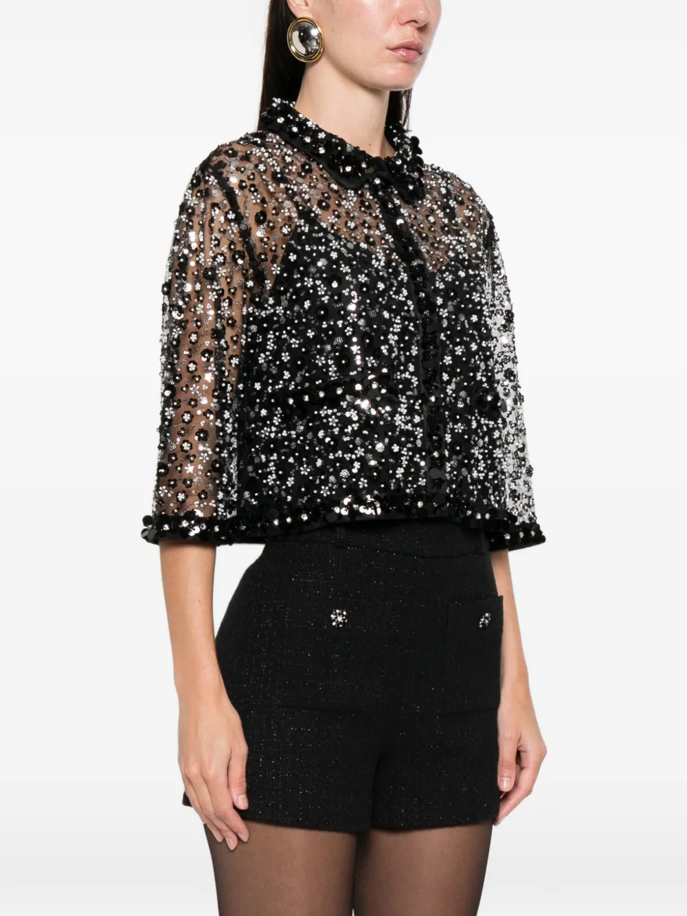  Maje Camicia Con Strass - Nero 