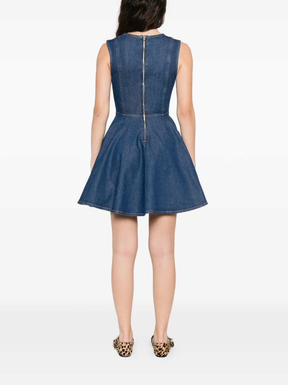 Maje Mini-jurk met zak en knopen Blauw