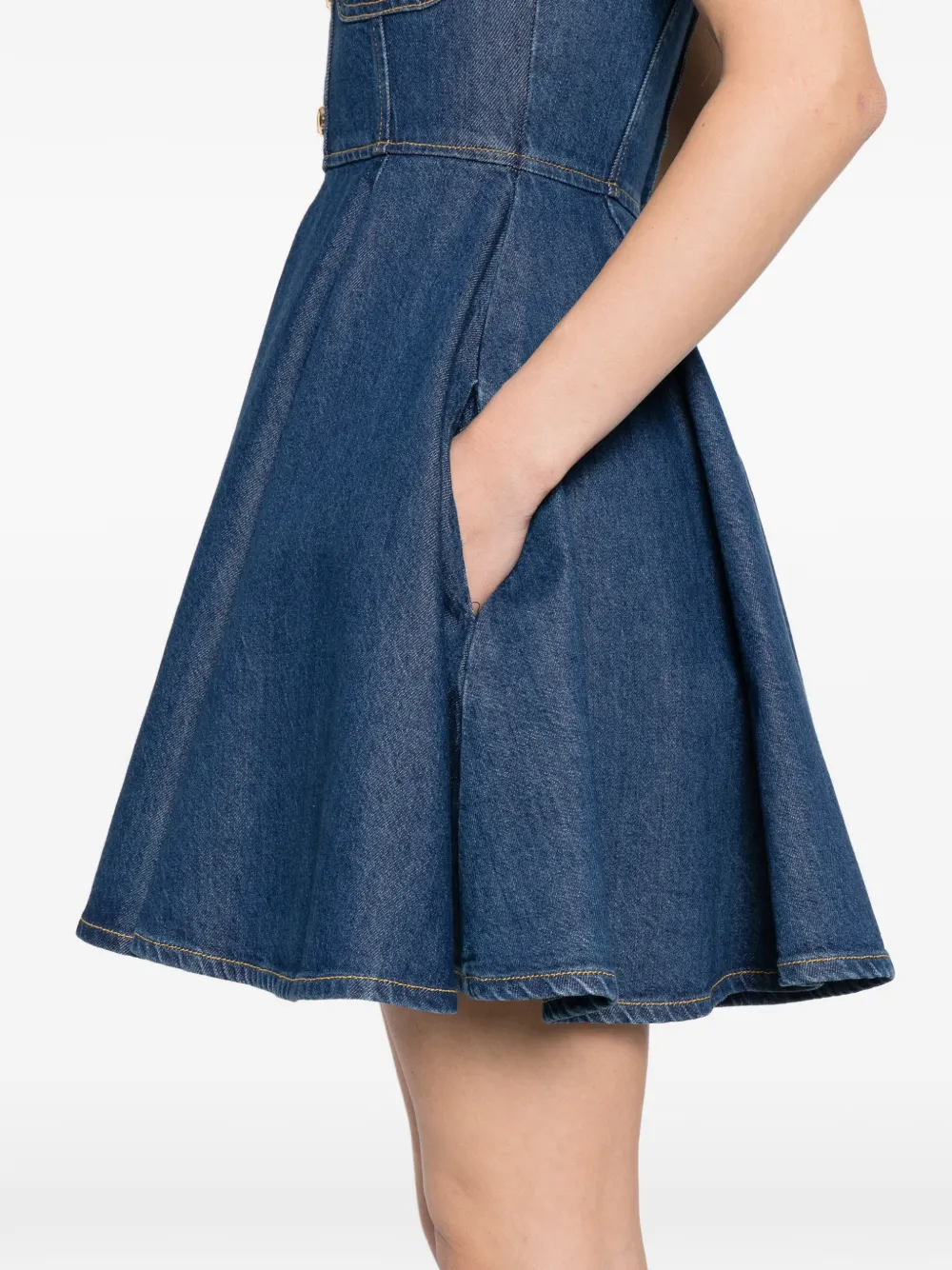 Maje Mini-jurk met zak en knopen Blauw