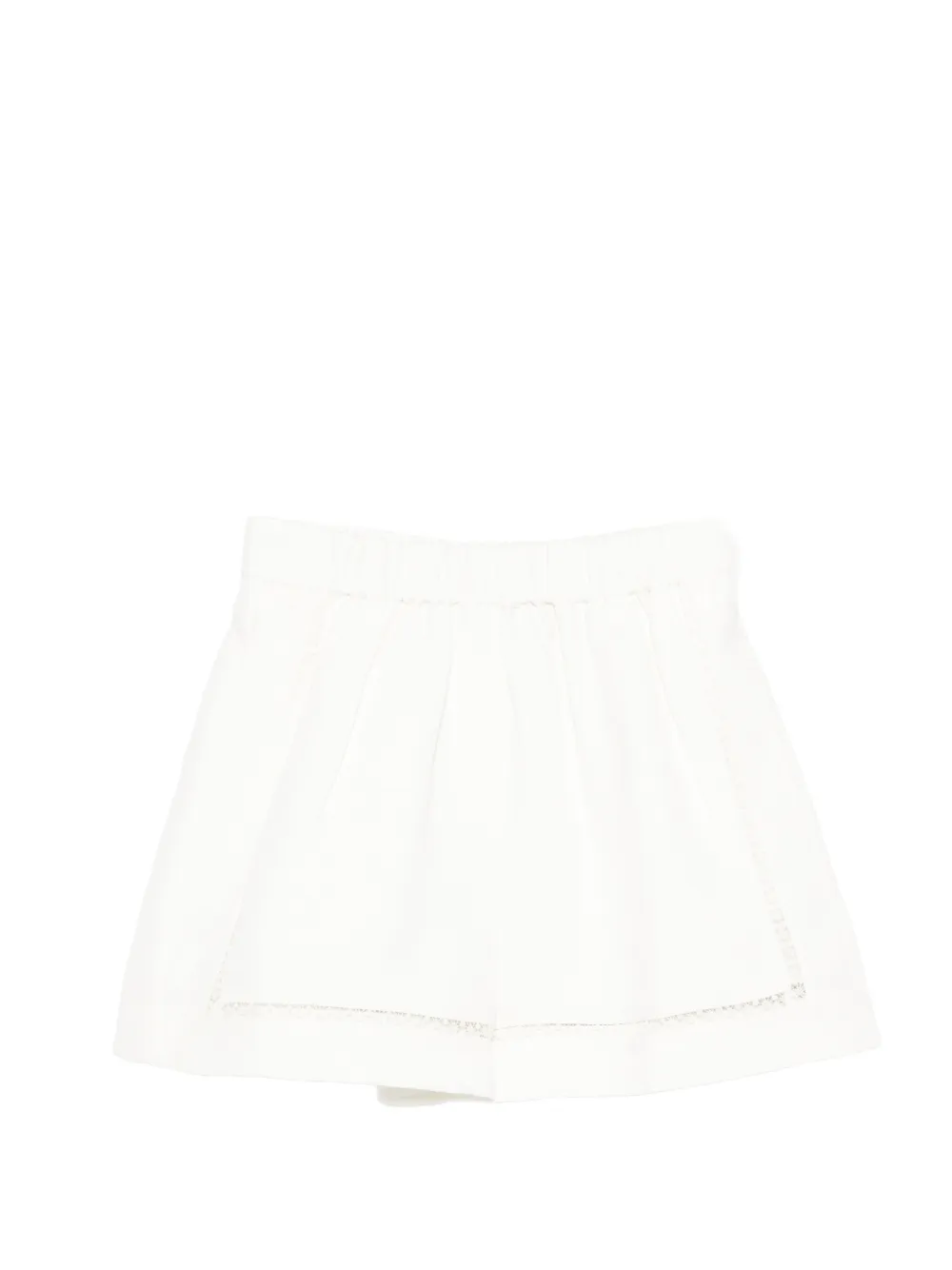 Maje Shorts con bordo in pizzo - Bianco