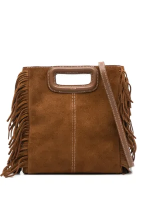 Maje Bolsa Tote M De Couro Com Franjas | Vermelho | FARFETCH BR