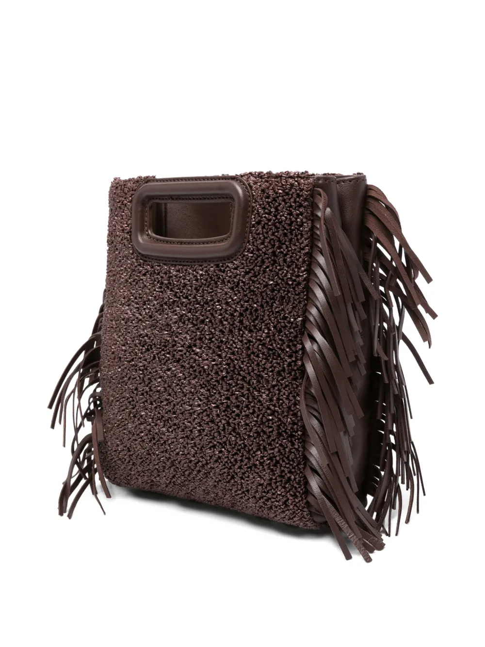 Maje M shopper met franje en handvat Bruin