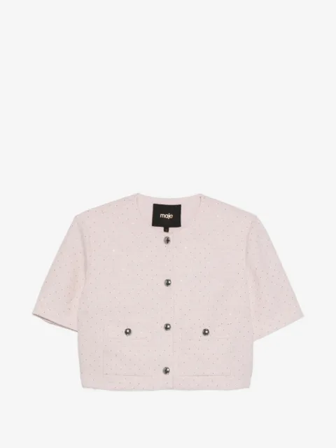 Maje short-sleeved tweed jacket