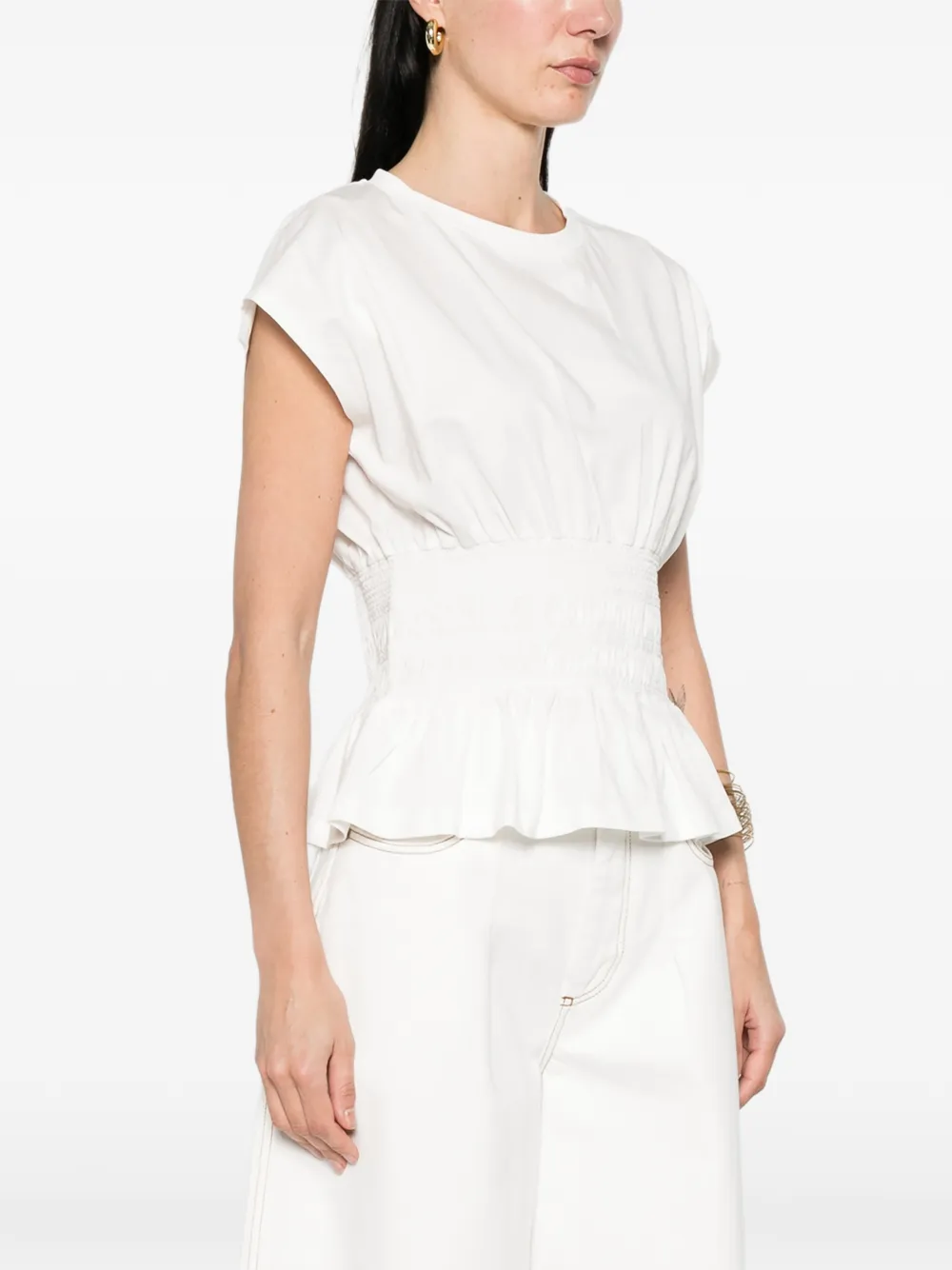 Maje Ruffled Top - White 