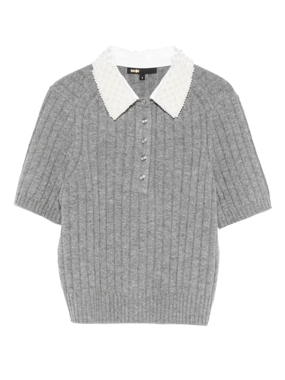 Maje removable-collar sweatshirt | Grey | Image 1