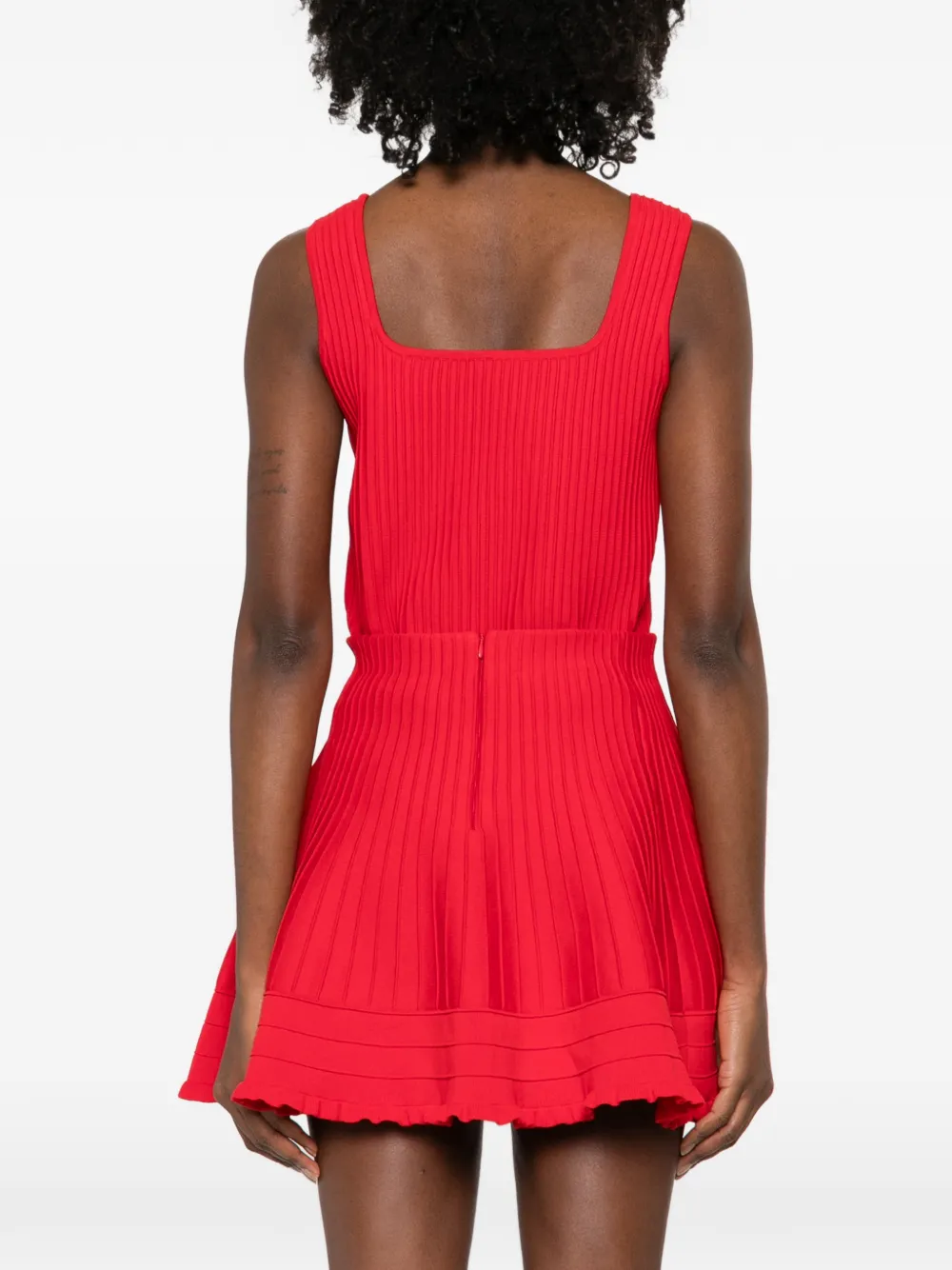 Maje Mini-plooirok Rood