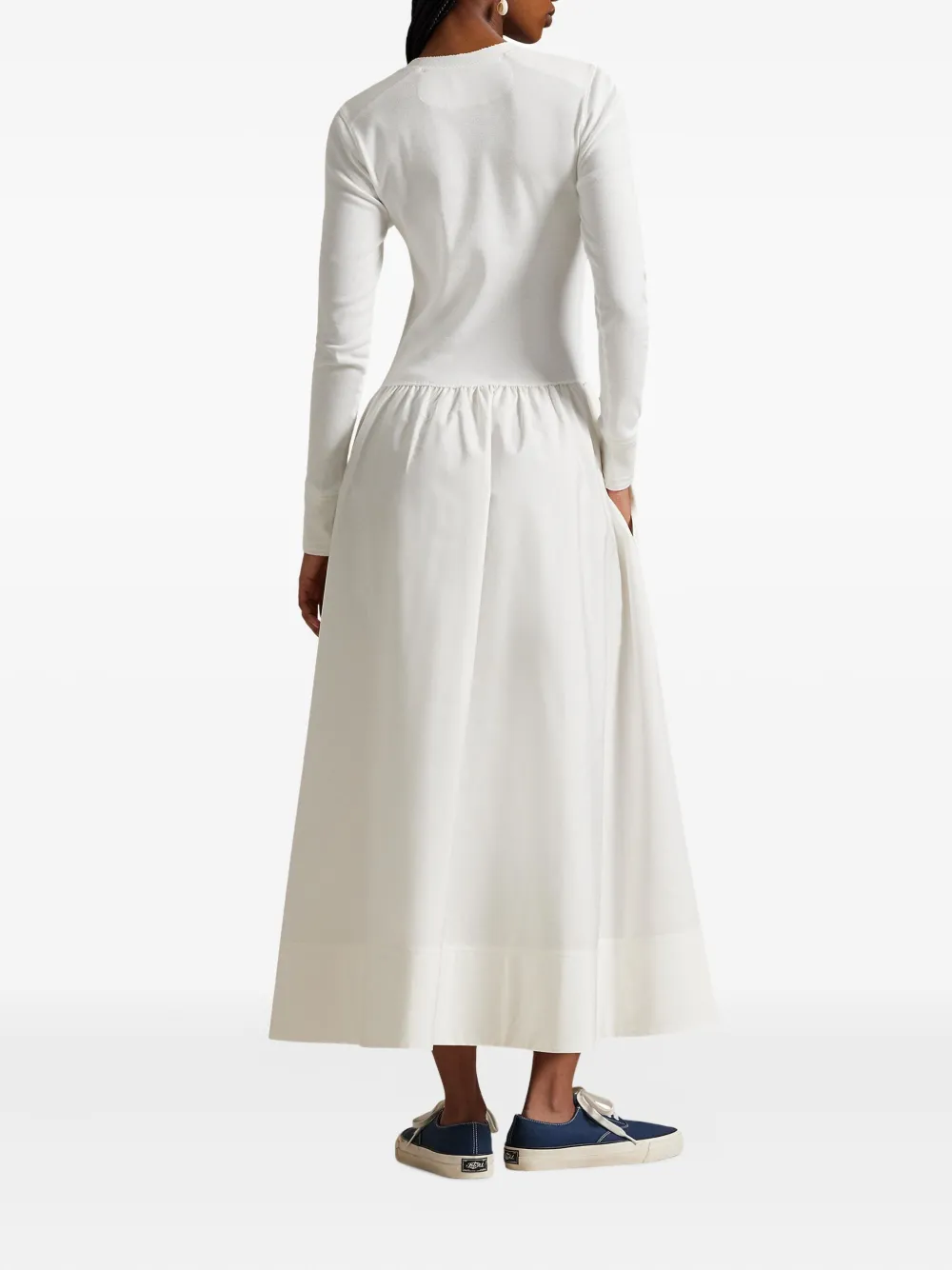 Polo Ralph Lauren Henley maxi-jurk Wit